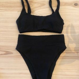 Black Aerie Bikini High Wasted